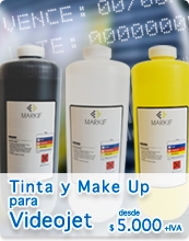 Tinta y Make Up para Codificadoras Inkjet Videojet - VENTIN